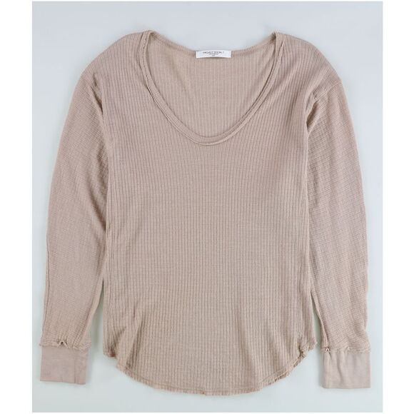 Project Social T Womens Waffle Scoop Basic T-Shirt, Pink, NWT - Picture 1 of 2